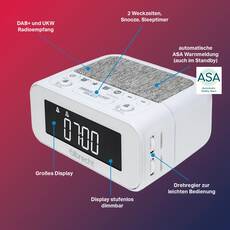 Albrecht DR 451+ fehér FM DAB+ rádió