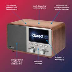 Albrecht DR 760 DAB+ FM Radio with Bluetooth