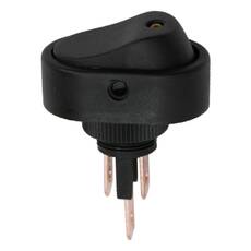 Kerekített billenő kapcsoló sárga LED 20A 12V