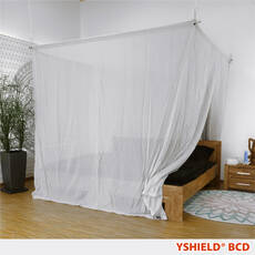 YShield BCD Shielding Canopy Box Double Bed Silver-cotton