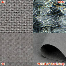 YShield Steel-gray elektroszmog árnyékoló szövet 150cm x 1m